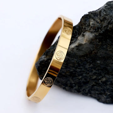 Gold Plated Om Bracelet (Kada)