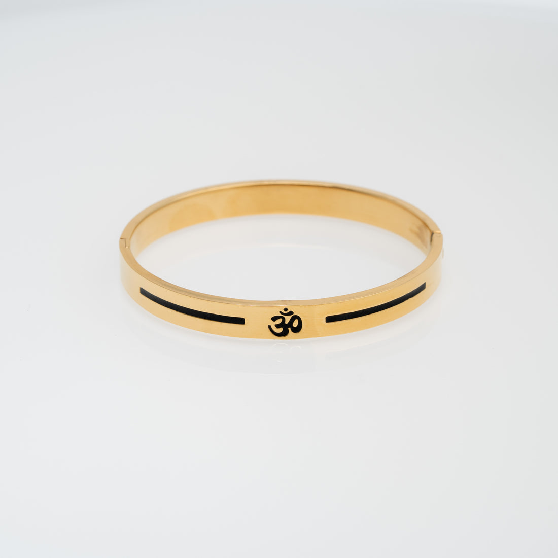 Om Symbol Men's Gold plated bracelet